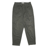 DRESSBARN Womens Cotton Classic Green Trousers W32 L28 Casual Comfortable Zip