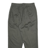 DRESSBARN Womens Cotton Classic Green Trousers W32 L28 Casual Comfortable Zip