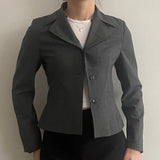 Mexx Blazer - Small Grey Cotton Blend