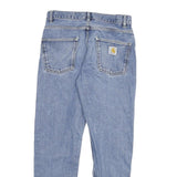 CARHARTT Womens Slim Blue Denim Jeans W28 L28 Cotton Blend Zip Casual Workwear