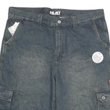 BOLT Mens Shorts Blue Cargo 3XL W38 Cotton Blend Casual Pockets
