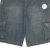 BOLT Mens Shorts Blue Cargo 3XL W38 Cotton Blend Casual Pockets