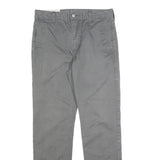 LEVI'S Mens Slim Grey Cotton Blend Slim Straight Trousers W30 L30 Casual Wear