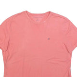 TOMMY HILFIGER Womens Pink Graphic T-Shirt L Short Sleeve Crew Neck Casual