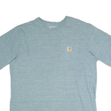 CARHARTT Mens Blue Crew Neck Regular Fit T-Shirt XL Pocket Cotton Casual