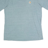 CARHARTT Mens Blue Crew Neck Regular Fit T-Shirt XL Pocket Cotton Casual