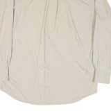 NAUTICA Mens Beige Cotton Blend Shirt L Classic Long Sleeve Button Shirt