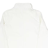 PUMA Womens White Jacket UK 10 Polyester Blend Plain Zip Lightweight Sportswear