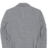 ZARA BASIC Womens Black & White Houndstooth Blazer Jacket XS Polyester Blend