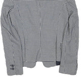 ZARA BASIC Womens Black & White Houndstooth Blazer Jacket XS Polyester Blend