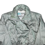 NILS Womens Silver Jacket XS Polyester Blend Plain Zip Casual Lightweight