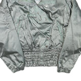 NILS Womens Silver Jacket XS Polyester Blend Plain Zip Casual Lightweight