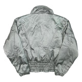 NILS Womens Silver Jacket XS Polyester Blend Plain Zip Casual Lightweight