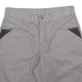 DICKIES Mens Shorts Grey & Black Casual Cotton Blend M W30 Workwear