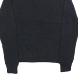 CHAPS Mens Navy Blue Plain Cotton Jumper Pullover Crew Neck Basic Knit M