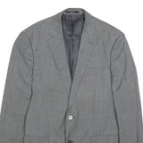 BOGGI Mens Grey Wool Button Jacket L Woven Classic Blazer Formal