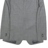 BOGGI Mens Grey Wool Button Jacket L Woven Classic Blazer Formal
