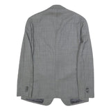 BOGGI Mens Grey Wool Button Jacket L Woven Classic Blazer Formal