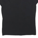 CANNELLA Womens Black Printed Top Short Sleeve Round Neck M Embellished