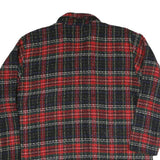 LASOLTH Womens Red & Black Plaid Button Jacket M Polyester Blend Comfortable