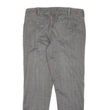 MARINA MILITARE Mens Cotton Blend Grey Slim Trousers W31 L27 Stylish Casual Wear