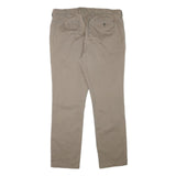 TOMMY HILFIGER Mens Cotton Blend Beige Slim Straight Trousers W38 L34 Casual