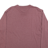 DICKIES Mens Maroon Long Sleeve Crew Neck Pocket T-Shirt 2XL Cotton Blend
