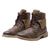 VENICE Lace-Up Boots Brown Leather Mens UK 9.5