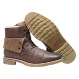 VENICE Lace-Up Boots Brown Leather Mens UK 9.5