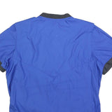 NIKE Mens Blue & Grey Modern T-Shirt L Short Sleeve V-Neck Sports Graphic