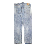 LEVI'S 501 Mens Jeans Blue Regular Straight Denim Light W38 L34 Button Closure
