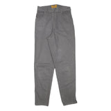 EMPORIO ARMANI Womens Grey Cotton Blend Relaxed Straight Trousers W26 L28