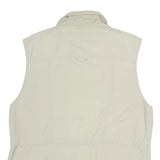 COLUMBIA Mens Beige Nylon Outdoor Jacket M Titanium Zip Utility Pockets Vest