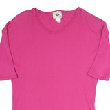 NOVAIS SOUSA Womens Pink Plain Jumper Cotton Blend Rib Knit S Casual Comfortable