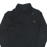 PUMA Womens Black Jacket UK 12 Cotton Zip Plain Casual Lightweight Sportswear