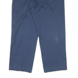 DICKIES Mens Cotton Navy Blue Regular Straight Leg Trousers W38 L27 Workwear