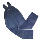 DICKIES Mens Blue Denim Cotton Loose Fit Dungarees 2XL W44 L32 Workwear