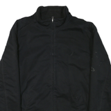 NAUTICA Mens Black Polyester Blend Zip Jacket L Plain Classic Casual Outerwear