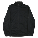 NAUTICA Mens Black Polyester Blend Zip Jacket L Plain Classic Casual Outerwear