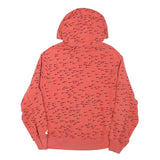 NIKE Boys Red & Black All Over Swoosh Print Pullover Hoodie L