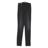 LEVI'S Womens Jeans Black Slim Skinny Denim Medium W24 L30 Stretch Comfort