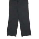 DICKIES Mens Regular Black Cotton Blend Trousers W26 L29 Classic Zip Pocket