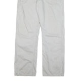 LEVIS Mens Cotton Blend Regular Fit White Straight Leg Trousers W38 L32 Classic