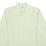 JACQUES BRITT Mens Cream Shirt M Classic Button Collar Cotton Blend Formal