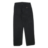 DICKIES Mens Cotton Blend Black Regular Straight Trousers W32 L30 Workwear