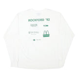 THE BEST Mens White Jingle Bell Run For Arthritis Long Sleeve Crew Neck XL