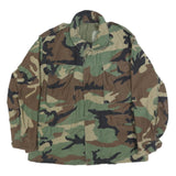 CENTRE MANUFACTURING COMPANY Mens Green & Brown Camouflage Outdoor Jacket M