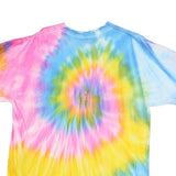 PACMAN Mens Multicoloured Tie Dye Graphic T-Shirt L Short Sleeve Crew Neck Retro