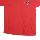 DISNEY Mens Red Short Sleeve Plain M Polo Shirt Golfing Character Embroidered