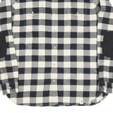 HATLEY HERITAGE Mens Black & Cream Check Shirt L Cotton Blend Long Sleeve Casual